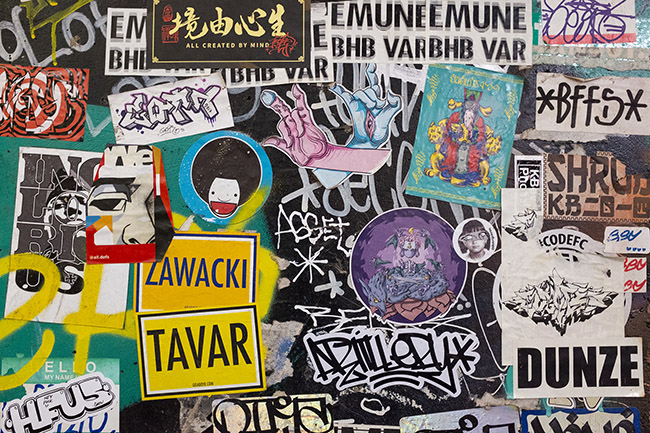 Stickers: HK street art