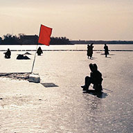 Playing on the ice of Kunming Lake, Summer Palace (Beijing)